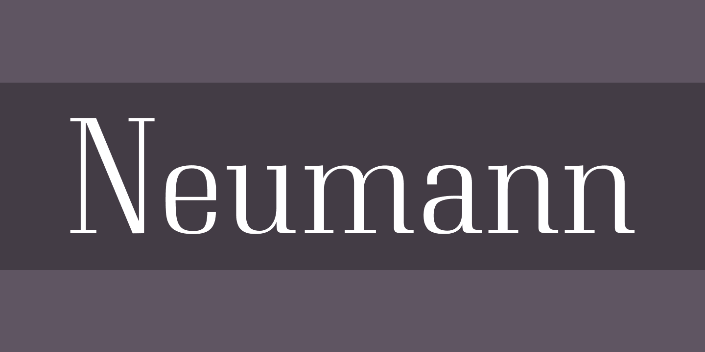Пример шрифта Neumann